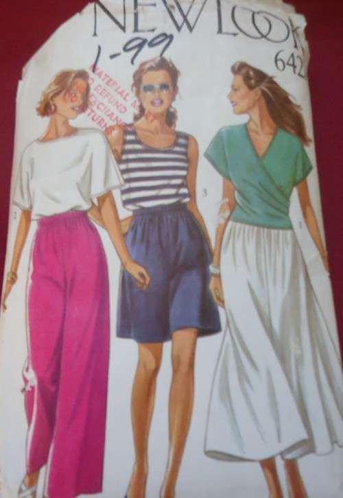 NEW LOOK PATTERNS 6429 TOPS, SKIRT, PANTS & SHORTS SIX SIZES IN ONE 8 - 18 -SEE LISTING