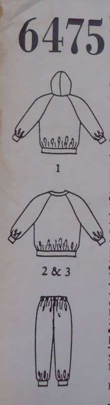 NEW LOOK PATTERNS 6475 KIDS HOODIE & TRACKSUITS TEN SIZES IN ONE 3 - 12 -COMPLETE