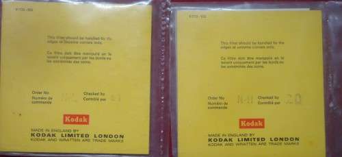 KODAK WRATTEN GELATINE FILTER - PACKETS OPENED & PART USED- ORANGE & BLUE FILTER