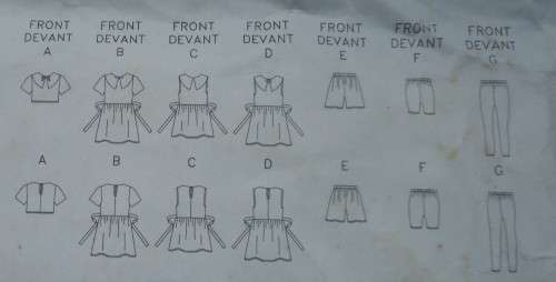 BUTTERICK  PATTERN 4357 GIRL'S DRESS, TOP, SHORTS & LEGGINGS  SIZES 2 + 3 + 4 YEARS SEE DESCRIPTION