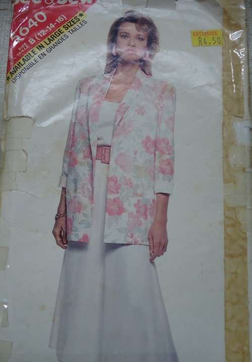 BUTTERICK  PATTERN 5640 JACKET, TOP & SKIRT  SIZE B = 12 + 14 + 16 COMPLETE