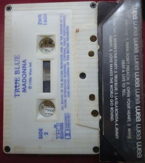 MADONNA - TRUE BLUE - 1986 WEA CASSETTE TAPE - TEST PLAYED & CLEANED