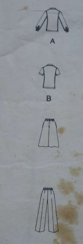 VOGUE  PATTERN 7046 SHIRT, SKIRT & PANTS   SIZES 16  COMPLETE