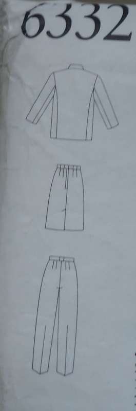 NEW LOOK PATTERNS 6332  PANTS + SKIRT SUIT-SIX SIZES IN ONE 8 - 18 COMPLETE