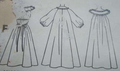 VINTAGE SIMPLICITY PATTERNS 1850 NIGHTGOWN, NEGLIGEE+BRUNCH COAT  SIZE 12 BUST 32" COMPLETE & UNCUT