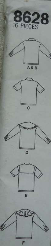 SIMPLICITY PATTERNS 8628 GIRL'S SHIRTS SIZE BB= 12-14 YEARS COMPLETE & UNCUT