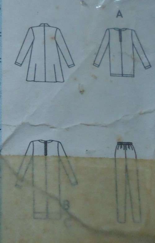 BUTTERICK  PATTERN 6605 JACKET, DRESS, TOP & PANTS  SIZE 12+14+16 MISSING SEWING INSTRUCTIONS PG 1-2
