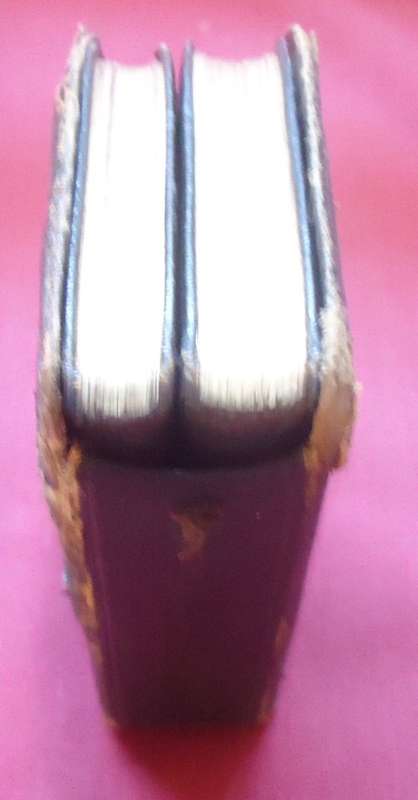 LOVELY BLACK LEATHER BOUND POUCH WITH MATCHING GILT EDGED BOOKS - "COMMON PRAYER & HYMNAL COMPANION"