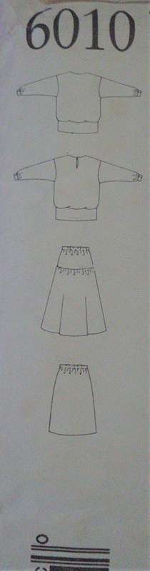 NEW LOOK PATTERNS 6010 TOP + SKIRT  SIX SIZES IN ONE 8 - 18 COMPLETE