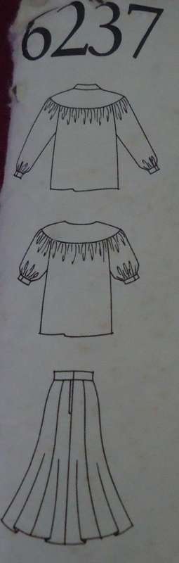 NEW LOOK PATTERNS 6237 ROUND YOKE BLOUSE & SKIRT SIX SIZES IN ONE 8 - 18 COMPLETE-CUT TO 18