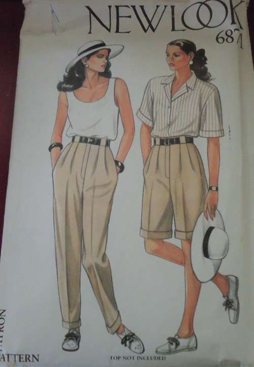 NEW LOOK PATTERNS 6871 SAFARI SHORTS & PANTS  SIX SIZES IN ONE 8 - 18 NO SEWING INSTRUCTIONS