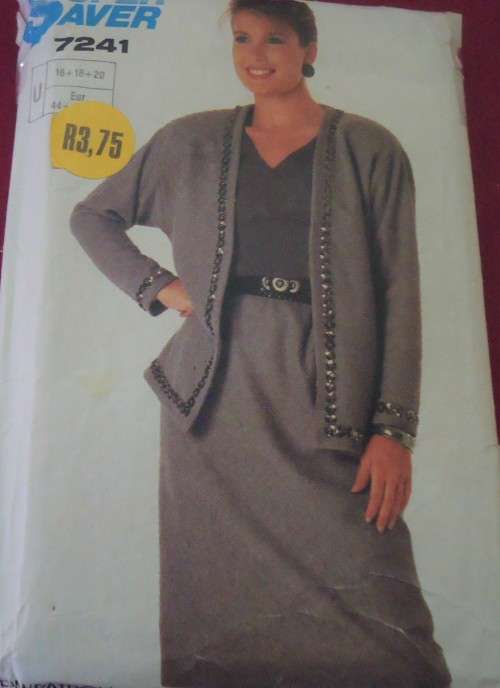 SIMPLICITY PATTERN 7241 CARDIGAN, PULLOVER TOP & PULL ON SKIRT SIZE U = 16 + 18 + 20 COMPLETE
