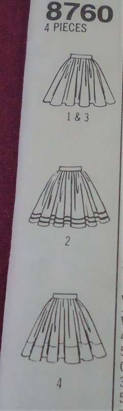 SIMPLICITY PATTERN 8760 GIRLS CIRCLE SKIRT + APPLIQUE   SIZE 6 H = 7 + 8 + 10 YEARS COMPLETE