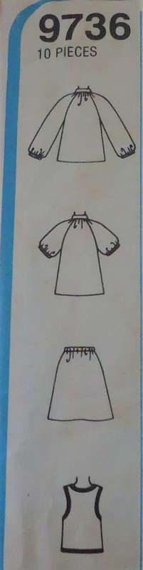 SIMPLICITY PATTERN 9736 GIRL `S SKIRT, BLOUSE & WAISTCOAT SIZE 10 YEARS BREAST 73 CM COMPLETE