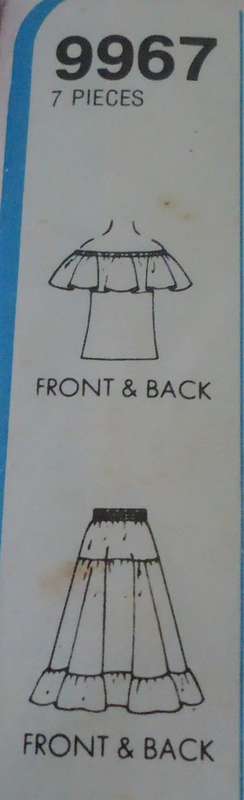 SIMPLICITY PATTERN 9967 PULLOVER OFF THE SHOULDER 2 PIECE DRESS SIZE 12 BUST 87 CM  COMPLETE