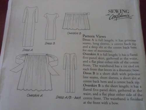 SEWING WITH CONFIDENCE PATTERN 19 - EVENING DRESS - SIZES -8 - 18 COMPLETE & UNCUT