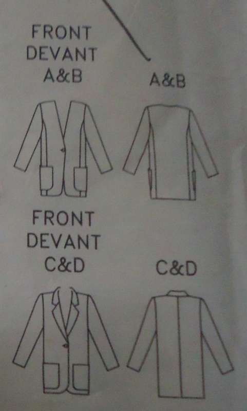 BUTTERICK PATTERN 5855  SET OF JACKETS  SIZE 14 + 16 + 18 COMPLETE & UNCUT