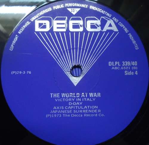 THE WORLD AT WAR - 1976 DECCA DOUBLE VINYL GATEFOLD LP SET  - DLPL 339/40