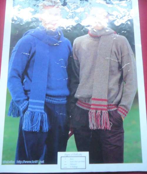 ELLE # 6440 STRIPED POLO NECKS  TO FIT 87 - 112 CM
