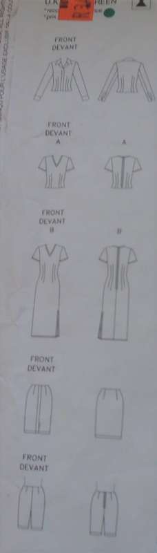 VOGUE WARDROBE PATTERN 2145 JACKET, DRESS, TOP, SKIRT & SHORTS SIZE 12  + 14 + 16 COMPLETE & UNCUT