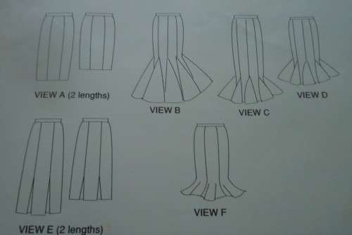 STITCHWITCH PATTERNS M202 "EASY VERSATILE PULL-ON PANELED SKIRTS"  SIZE 6 - 22