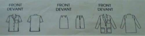 VOGUE PATTERNS 2051 ANNE KLEIN -  JACKET & SKIRT SIZE 10 SEE DESCRIPTION