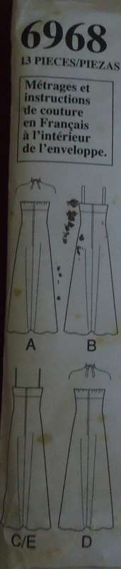 NEW LOOK PATTERNS 6968 SUMMER/EVENING  DRESS VARIATIONS  FIVE SIZES IN ONE 8 - 18  COMPLETE & UNCUT