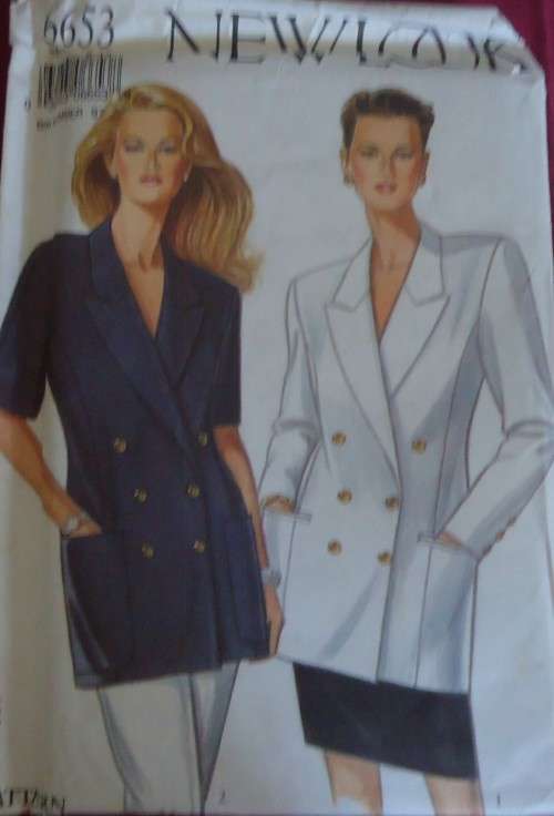 NEW LOOK PATTERNS 6653-6 SIZES IN ONE JACKET  SIZES 8 - 18 COMPLETE - UNCUT-F/FOLDED