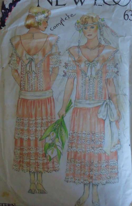 NEW LOOK PATTERNS 6361 GATSBY DRESS BRIDAL SIZES 8 - 18 - COMPLETE
