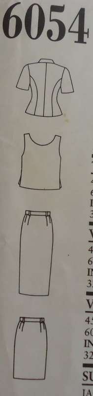 NEW LOOK PATTERNS 6054  SKIRT/TOP/JACKET SIZES 8 - 18 - COMPLETE