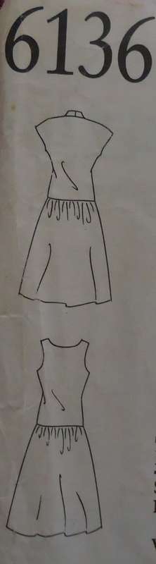 NEW LOOK PATTERNS 6136-6 SIZES IN ONE- HIPSTER DRESS - KNITTED FABRICS SIZES 8 - 18 - COMPLETE