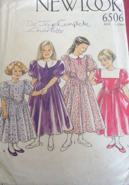 NEW LOOK PATTERNS 6506 GIRL`S DRESS IN 4 STYLES SIZES 3 - 10 YEARS  SEE LISTING