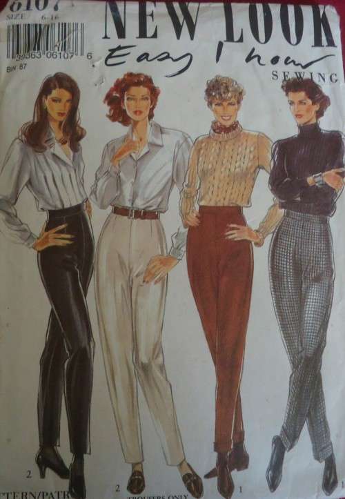 NEW LOOK PATTERNS 6107 PANTS  SIZES 6 - 16 COMPLETE