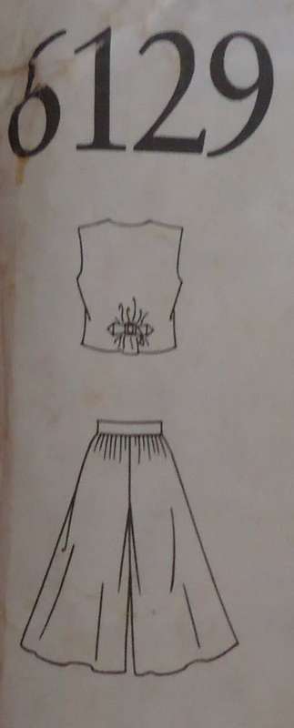 NEW LOOK PATTERNS 6129 CULOTTES & WAISTCOAT SIZES 8 - 18 COMPLETE