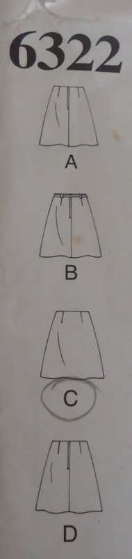 NEW LOOK PATTERNS 6322 SET OF SHORT SKIRTS SIZES 6 - 16 COMPLETE