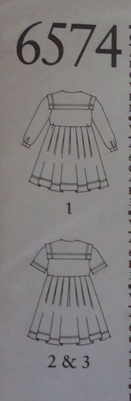 NEW LOOK PATTERNS 6574  GIRL'S SAILOR DRESS SIZES 3 - 8 YEARS COMPLETE