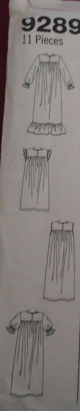 SIMPLICITY PATTERN 9289 DESIGN YOUR NIGHTIE SIZE XS-M ( 6-16) COMPLETE