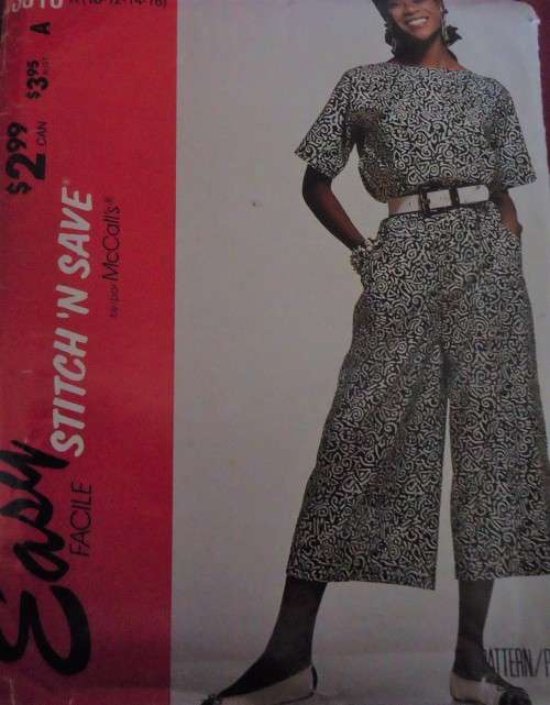 McCALL'S PATTERN 5789 TWO PIECE DRESS SIZE A =  8 + 10 + 12 + 14 COMPLETE & UNCUT