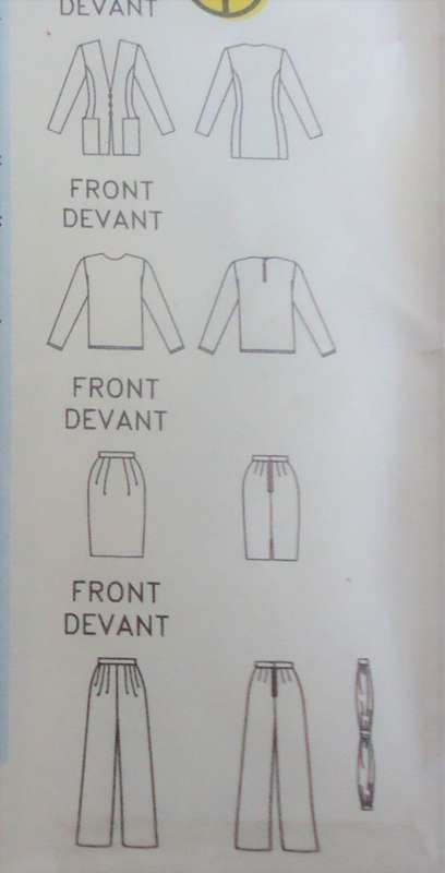 BUTTERICK  PATTERN 3019  JACKET-TOP-SKIRT- BELT SIZE 14-16-18 COMPLETE