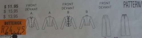 BUTTERICK  PATTERN 4626 TOP & SKIRT SIZE 6 - 8 - 10 NO SEWING INSTRUCTIONS