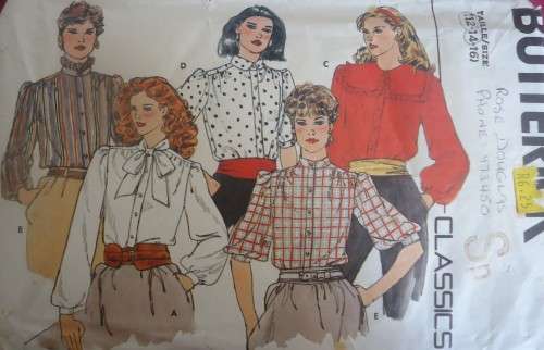 BUTTERICK  PATTERN 4625  SET OF BLOUSES SIZE  12-14-16 COMPLETE