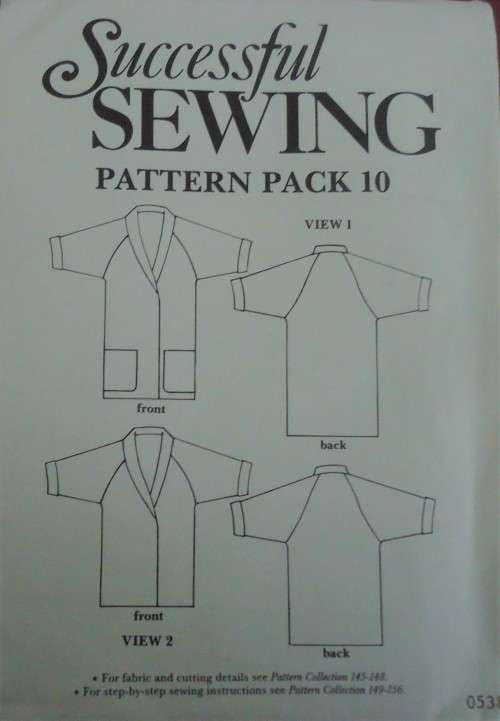 SUCCESSFUL SEWING  PATTERN PACK 10 WARM COAT IN TWO LENGTHS  SIZE 8 - 18