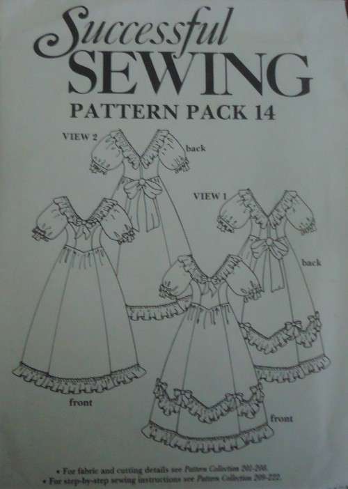 SUCCESSFUL SEWING  PATTERN PACK 14 - TWO FULL LENGTH DRESSES (BRIDAL) 8 - 18 - COMPLETE-UNCUT-F/F