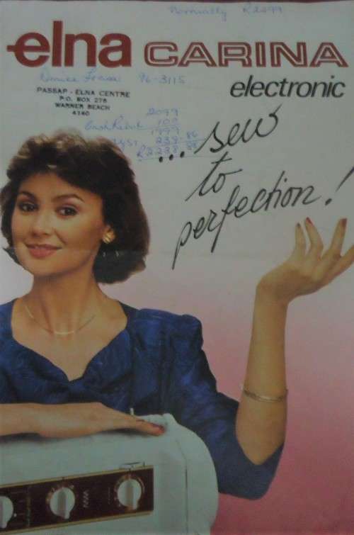 ELNA CARINA ELECTRONIC - A4 ADVERTISING BROCHURE ADVERTISING THIS MACHINE