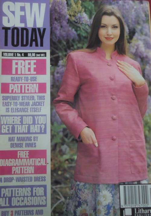 SEW TODAY MAGAZINE VOL 1 NO 4 AUGUST/SEPTEMBER 1994 ALL PATTERNS & INSTRUCTIONS INC 68 PG