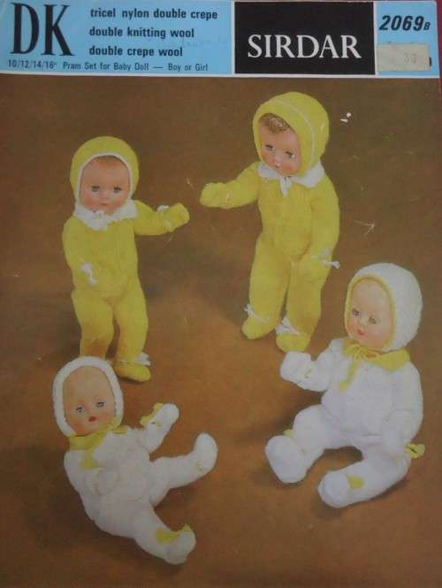 SIDAR # 2069  DOLL CLOTHES PATTERNS 10` + 12` + 14` + 16` DOLL