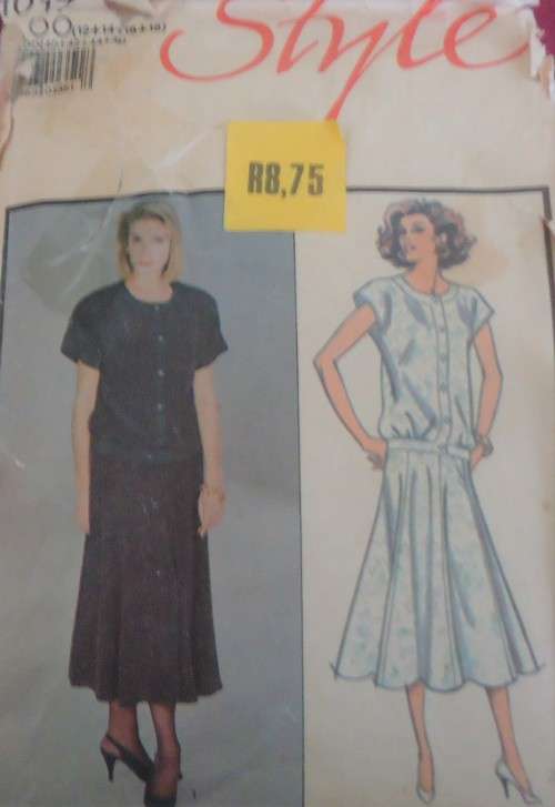 STYLE PATTERNS 1017 TWO PIECE DRESS SIZE OO 12-14-16-18  COMPLETE