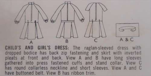 STYLE PATTERNS 2568 RAGLAN SLEEVE DRESS GIRL SIZE 10  YEARS - COMPLETE