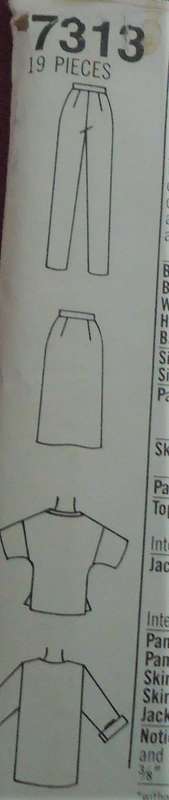 SIMPLICITY PATTERN 7313 SKIRT-PANTS-TOP-UNLINED JACKET SIZE 14 COMPLETE-UNCUT-F/FOLDED
