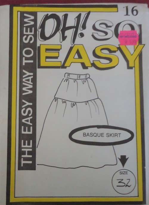 OH SO EASY  PATTERN 16 `BASQUE SKIRT` SIZE 32`